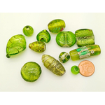 PV-lot-109 perles verre vertes