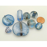 PV-lot-112 perles verre bleu fonce