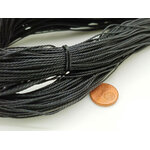 fil torsade 1mm noir polyester cordon