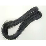 fil torsade 1mm noir polyester cire