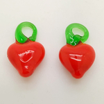 Pend-458 pendentif coeur rouge mini carre