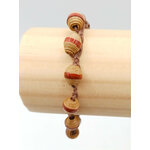 BRA12 bracelet marron fermoir bouton