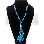 COL03 collier bleu perle papier