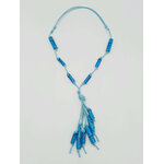 COL03 collier bleu perle papier tube