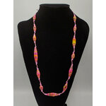 COL04 collier rose perle papier