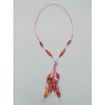 COL05 collier reglable rose jaune