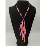 COL11 collier rose perle papier