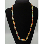 COL23 collier perle en papier multicolore bicone
