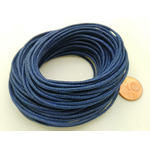 fil coton cire 15mm bleu fonce 10 metres