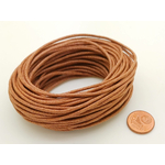 fil coton cire 15mm marron