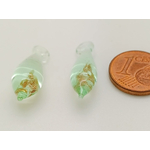 Pend-464-vert pendentif goutte mini vert verre