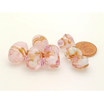 PV-lot-70 perles verre lampwork roses
