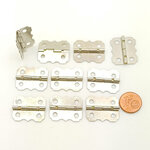 charniere argente 24x20mm metal gond