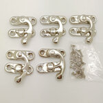 fermoir crochet argente boite lot avec vis metal
