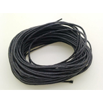 fil coton cire 12mm noir