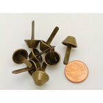 pied cone bronze 12mm rivet brads