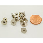 mini poignee bouton de col 8x6mm argente DIY
