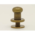 mini poignee bouton de col 8x6mm bronze