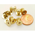 mini poignee bouton de col 8x6mm dore DIY