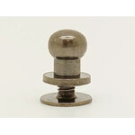 mini poignee bouton de col 8x6mm noir