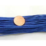 fil coton cire 1mm bleu fonce echeveau 65m cordon