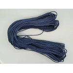fil coton cire 2mm bleu fonce echeveau 65m