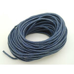 fil coton cire 2mm bleu fonce cordon DIY