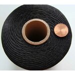 fil polyester 1mm plat noir bobine