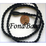 collier monte nylon torsade noir 4mm