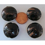 perle verre galet 20mm noir PV-band-G20-noir