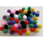 pompon 15mm multicolore mix