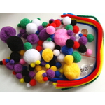 pompon chenille yeux lot 145pcs