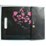 pochette noir fleur 32cm p2