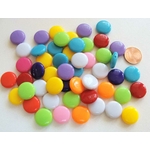perle galet 14mm acrylique mix res-41