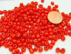 Perles De Verre Rocaille Rouge 2 Cm - Lot De 12 - Artisanat Bijoux Création