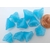 perle cone 12mm fleur verre bleu clair