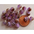 perle verre craquele 6mm violet marron