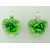 mini pendentif coeur fleur vert Pend-178-2