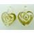 mini pendentif coeur fleur jaune 27mm Pend-181-3