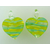 mini pendentif coeur jaune vert Pend-182-3