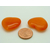 perle oeil de chat Coeur 25mm orange