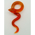 Pend-255-4 pendentif serpent rouge orange