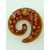 Pend-267-2 pendentif spirale marron verre