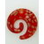 Pend-267-4 pendentif spirale rouge verre