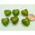 perle coeur verre dore 15mm vert olive
