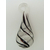 Pend-355-1  pendentif goutte spirale noire verre lampwork