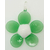 Pend-359-5 pendentif fleur 5 petales vert verre lampwork