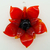 Pend-360-2 pendentif fleur 9 petales rouge verre lampwork