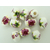 perle porcelaine fleur violette 10x8mm