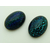 cabochon verre dichroique ovale 14x10mm 4 bleu vert